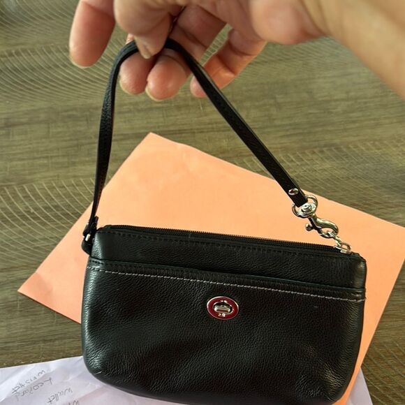 COACH Black Leather Wristlet - Picture 7 of 7